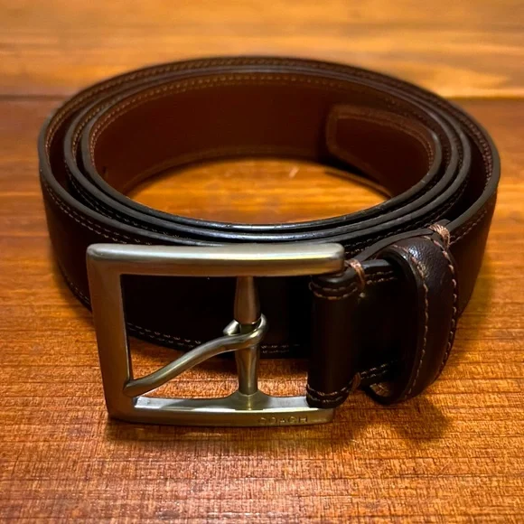 Coach | Accessories | Coach Dark Brown Leather Belt Mens 38  display picture 3